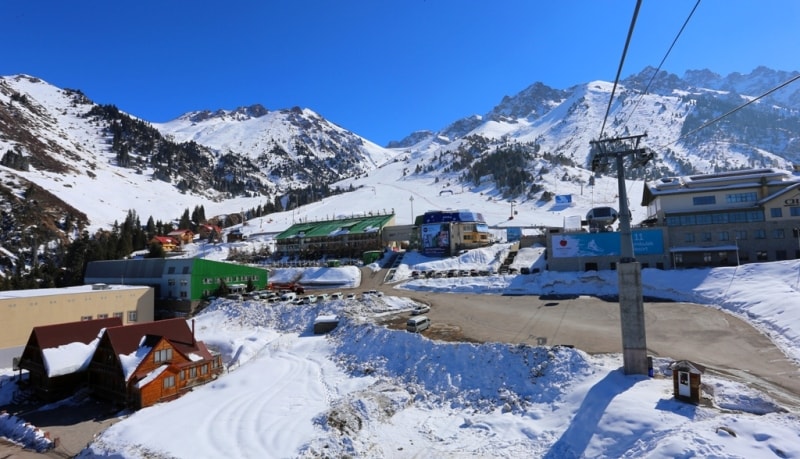 Shymbulak ski resort in the mountains Almaty.